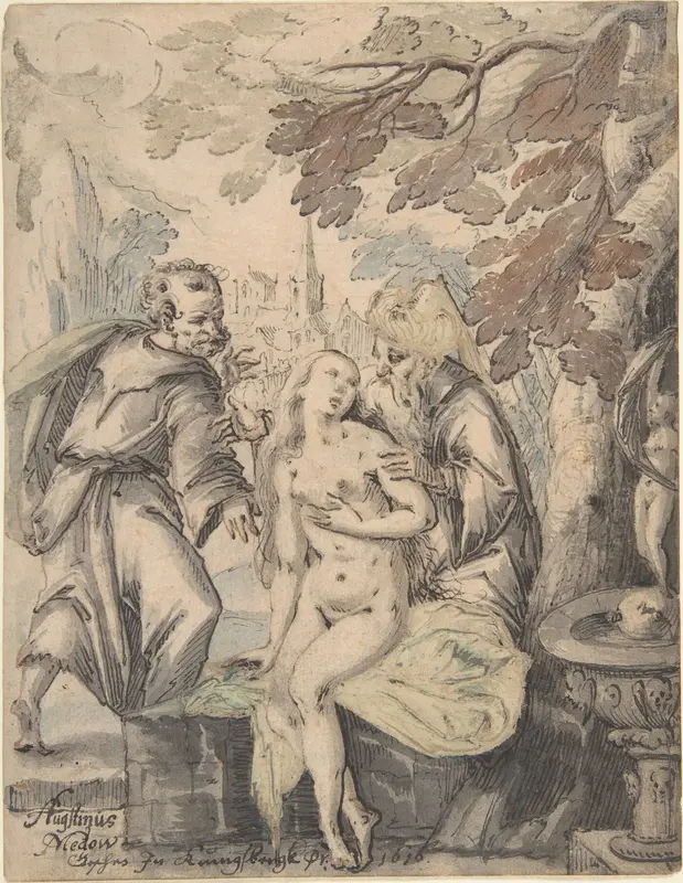 Susanna and the Elders Wall Art by Augustin Medow - High-Resolution Digital Print
