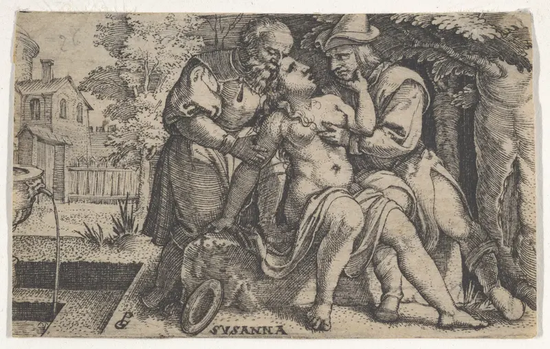 Susanna and the Elders Wall Art by Georg Pencz - High-Resolution Digital Print