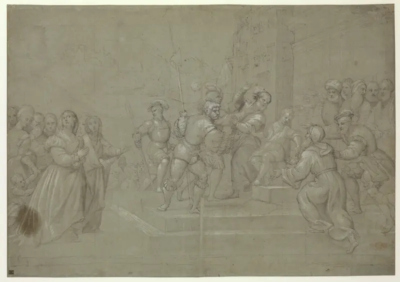 Susannah and the Elders before Daniel Wall Art by Pomponio Amalteo - High-Resolution Digital Print