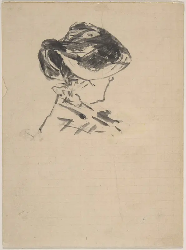 Suzanne Manet at Bellevue Wall Art by Edouard Manet - High-Resolution Digital Print