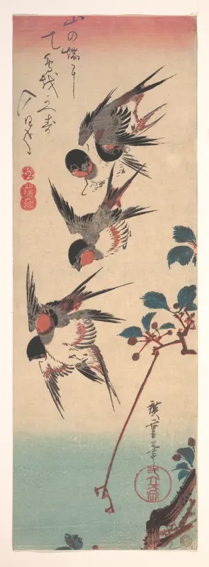 Swallows and Wild Cherry