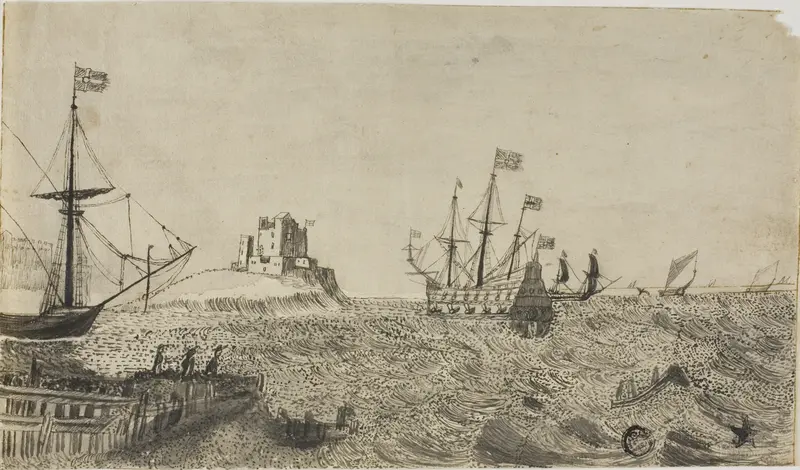 Swedish Boats Off the Coast Wall Art by Unknown artist - High-Resolution Digital Print