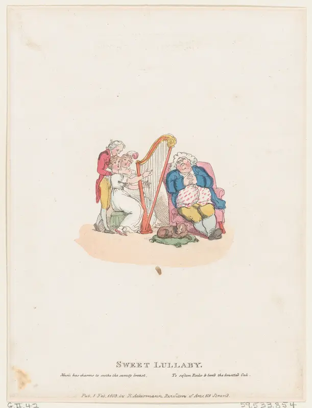 Sweet Lullaby Wall Art by Thomas Rowlandson - High-Resolution Digital Print