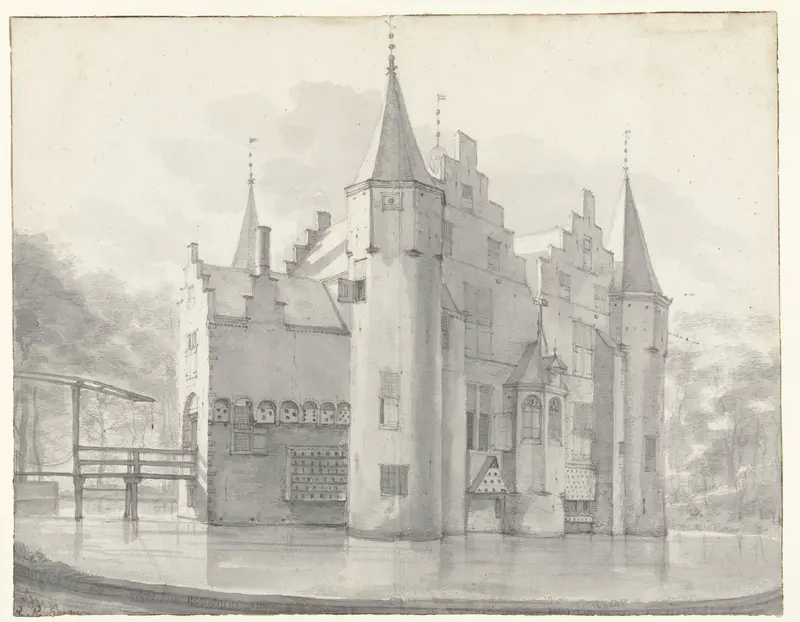 Swieten Castle from the east Wall Art by Roelant Roghman - High-Resolution Digital Print