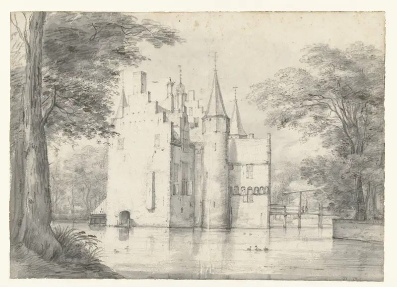 Swieten Castle from the west Wall Art by Roelant Roghman - High-Resolution Digital Print