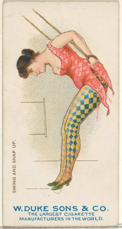 Swing and Snap Up, from the Gymnastic Exercises series (N77) for Duke brand cigarettes Wall Art by W. Duke, Sons & Co. - High-Resolution Digital Print