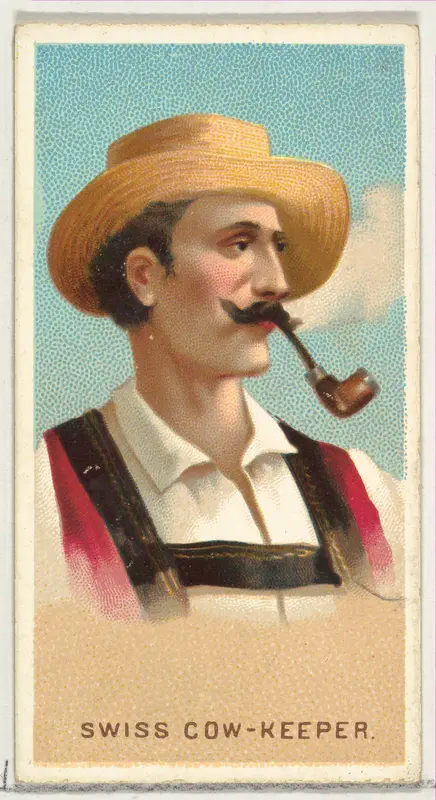 Swiss Cow-Keeper, from World's Smokers series (N33) for Allen & Ginter Cigarettes Wall Art by Allen & Ginter - High-Resolution Digital Print