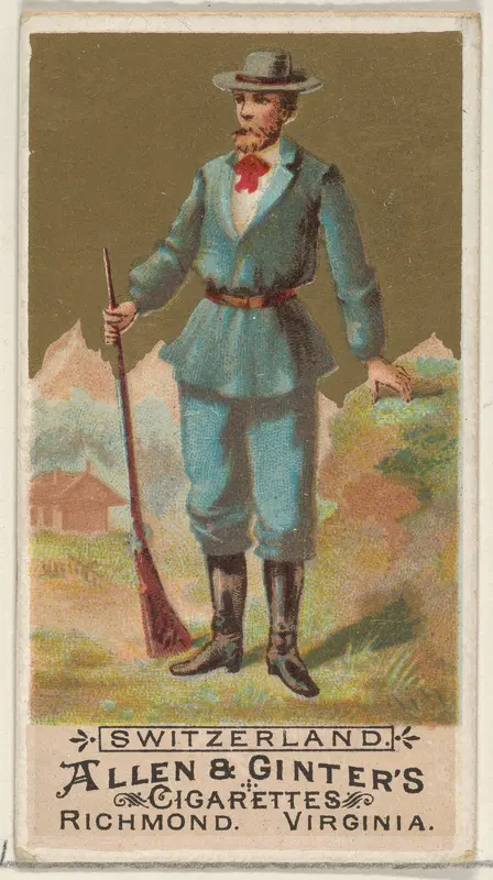 Switzerland, from the Natives in Costume series (N16) for Allen & Ginter Cigarettes Brands Wall Art by Allen & Ginter - High-Resolution Digital Print