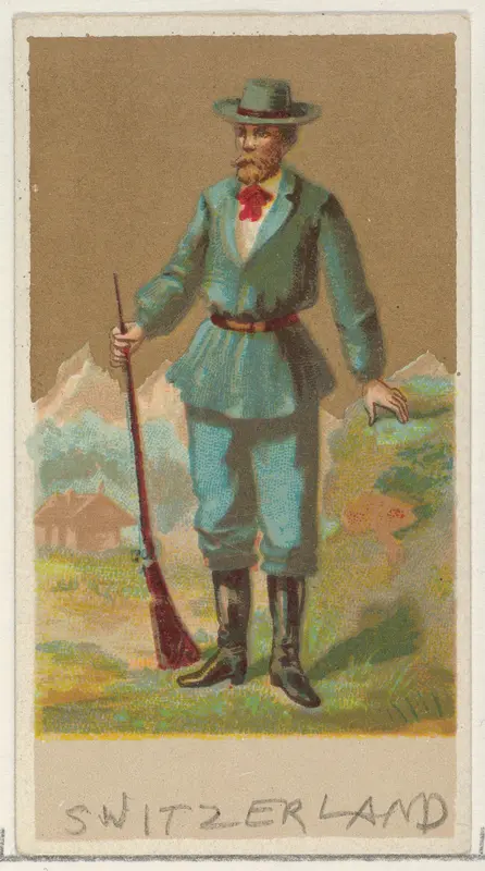 Switzerland, from the Natives in Costume series (N16), Teofani Issue, for Allen & Ginter Cigarettes Brands Wall Art by Allen & Ginter - High-Resolution Digital Print