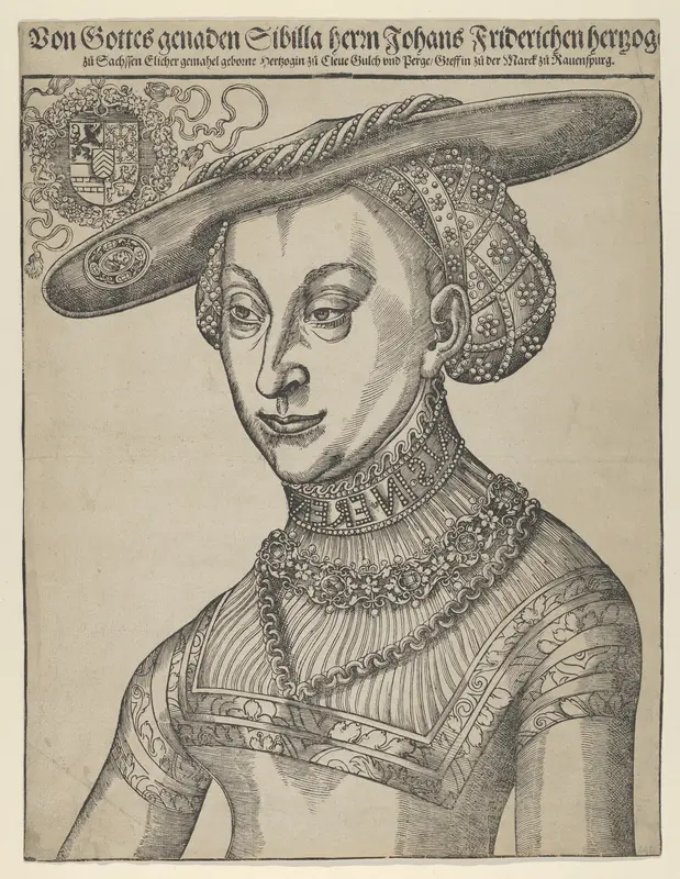Sybilla of Cleves, Wife of John Frederic of Saxony Wall Art by Lucas Cranach the Elder - High-Resolution Digital Print