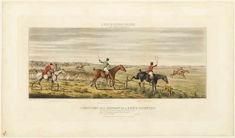 Symptoms of a Skurry, plate three from The Leicestershire Hunt Wall Art by John Dean Paul - High-Resolution Digital Print
