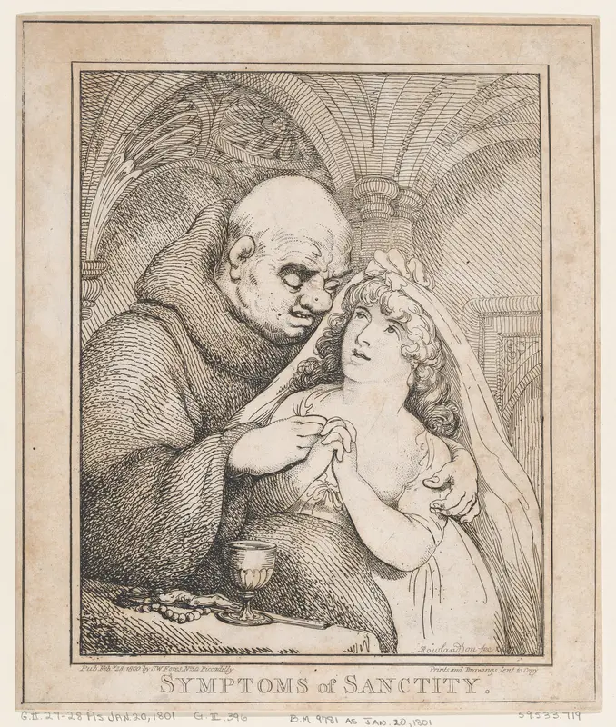 Symptoms of Sanctity Wall Art by Thomas Rowlandson - High-Resolution Digital Print