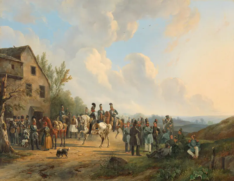 Tafereel uit de Tiendaagse Veldtocht tegen de in opstand gekomen Belgen, augustus 1831 Wall Art by Wouter Verschuur (1812-1874) - High-Resolution Digital Print