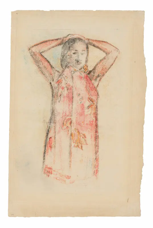 Tahitian Girl in a Pink Pareu