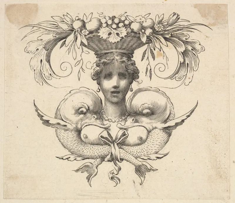 Tail-piece: Woman's Head (Cul-de-lampe: Buste de femme) Wall Art by Claude Mellan - High-Resolution Digital Print