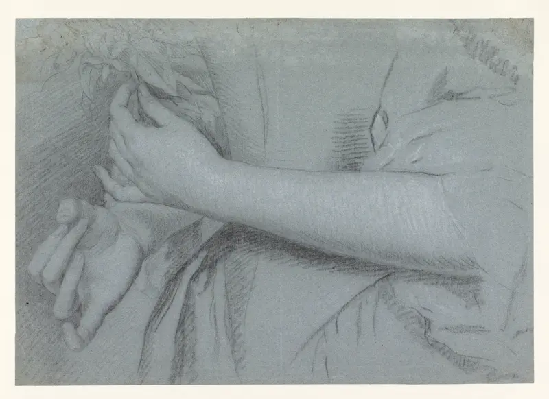 Taille van een vrouw, arm en handen Wall Art by Unknown - High-Resolution Digital Print