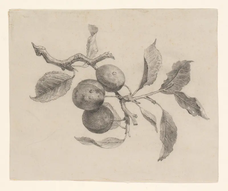 Tak met pruimen Wall Art by August Allebé - High-Resolution Digital Print