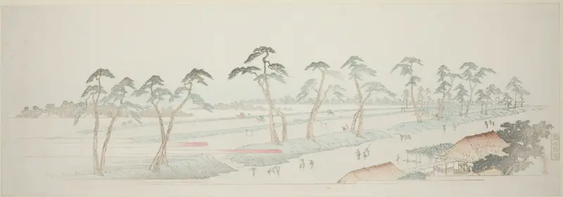 Takada Riding Grounds (Takada baba), from the series "Thirteen Views of the Environs of Edo"
