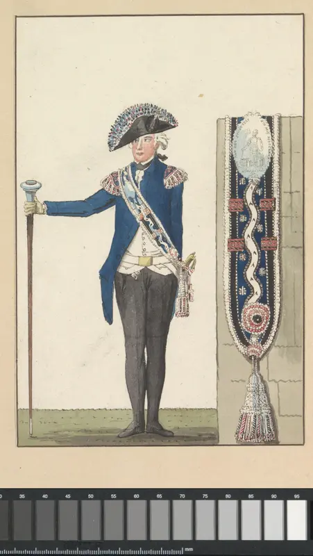 Tamboer-majoor van het Genootschap tot Nut der Schutterij te Amsterdam, 1787 Wall Art by anonymous - High-Resolution Digital Print