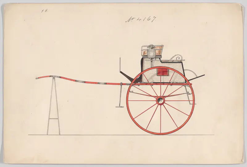 Tandem Cart # 4167 Wall Art by Brewster & Co. - High-Resolution Digital Print