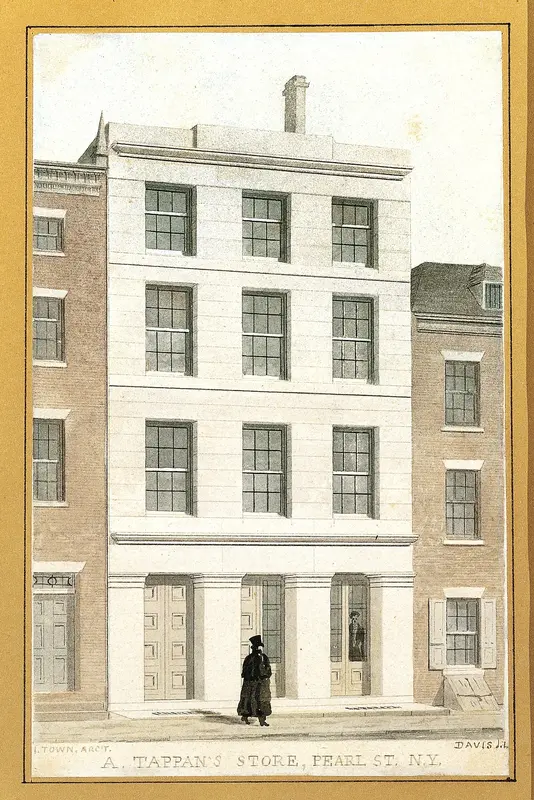 Tappan's Store, Pearl Street, New York Wall Art by Alexander Jackson Davis - High-Resolution Digital Print
