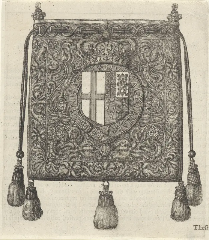 Tas met het wapen van de Orde van de Kousenband Wall Art by Wenceslaus Hollar - High-Resolution Digital Print