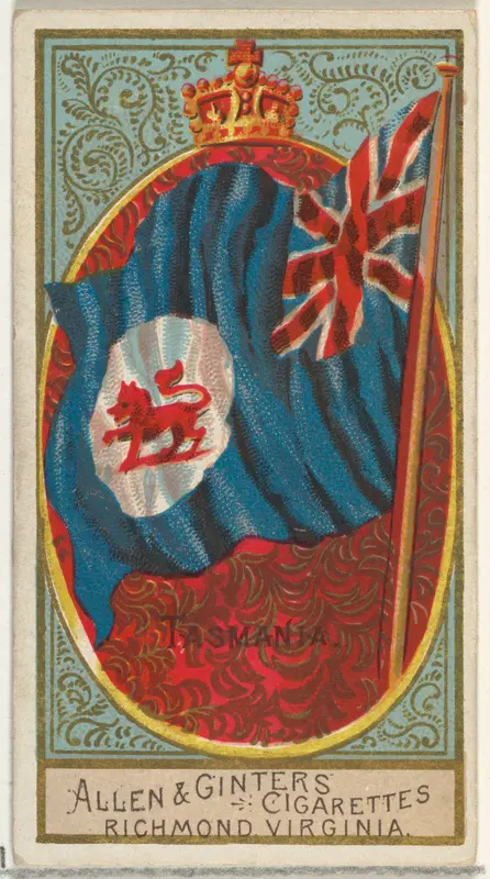 Tasmania, from Flags of All Nations, Series 2 (N10) for Allen & Ginter Cigarettes Brands Wall Art by Allen & Ginter - High-Resolution Digital Print