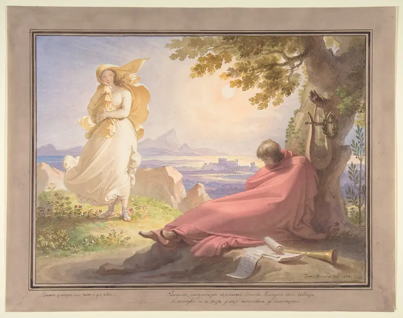 Tasso Contemplating Beauty Wall Art by Tommaso Minardi - High-Resolution Digital Print