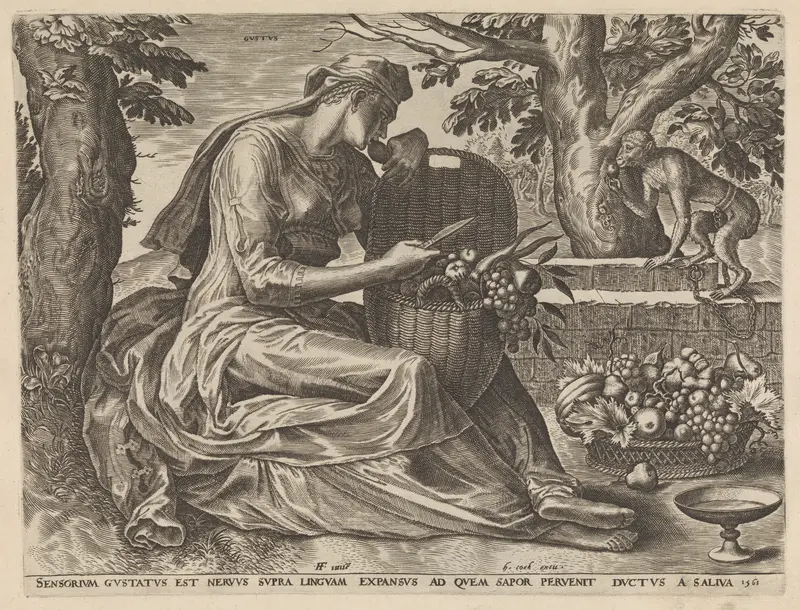 Taste from The Five Senses Wall Art by Cornelis Cort - High-Resolution Digital Print