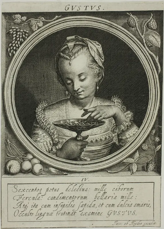 Taste, plate four from The Five Senses Wall Art by Jacob van der Heyden - High-Resolution Digital Print