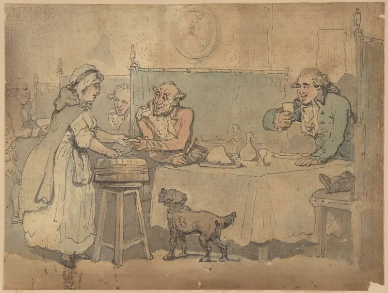 Tavern scene Wall Art by Thomas Rowlandson - High-Resolution Digital Print