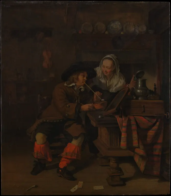 Tavern Scene Wall Art by Gabriël Metsu - High-Resolution Digital Print