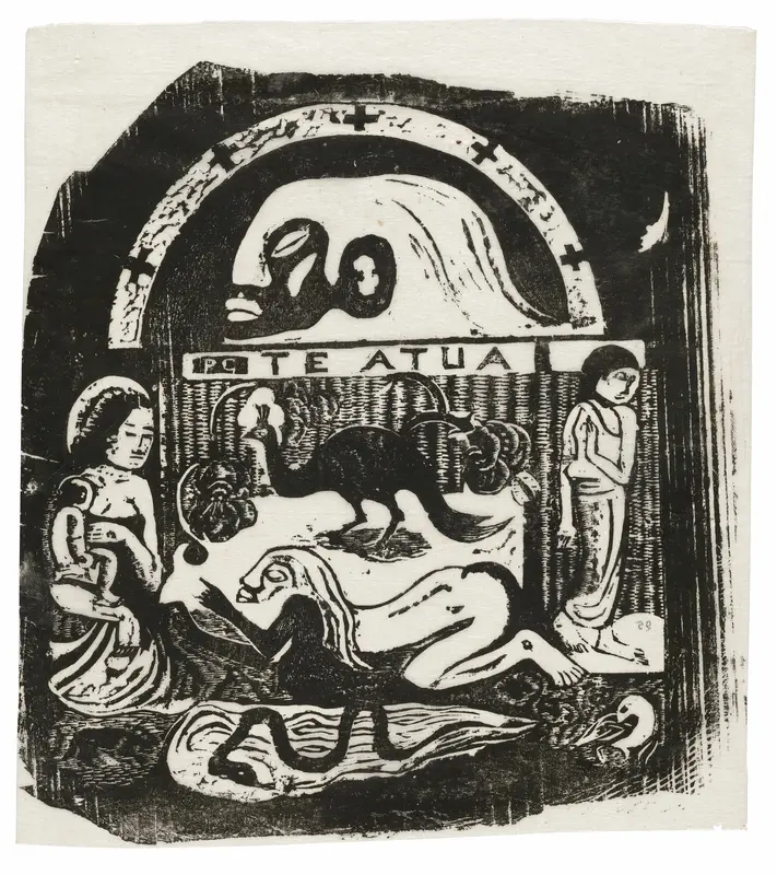 Te atua (The God), from the Suite of Late Wood-Block Prints