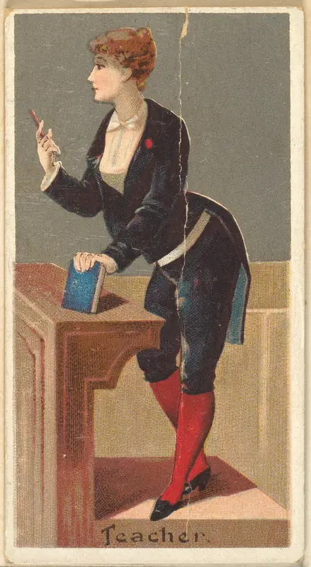 Teacher, from the Occupations for Women series (N166) for Old Judge and Dogs Head Cigarettes Wall Art by Goodwin & Company - High-Resolution Digital Print