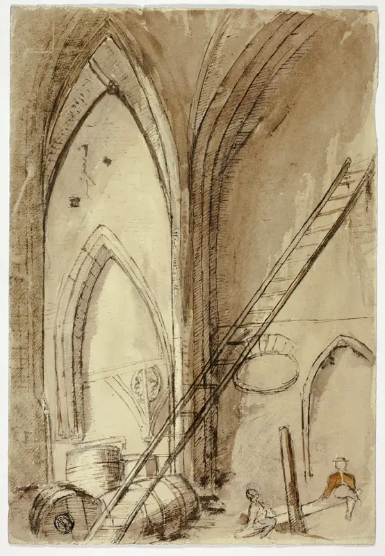 Teetertotter in Church Building Wall Art by Unknown artist - High-Resolution Digital Print