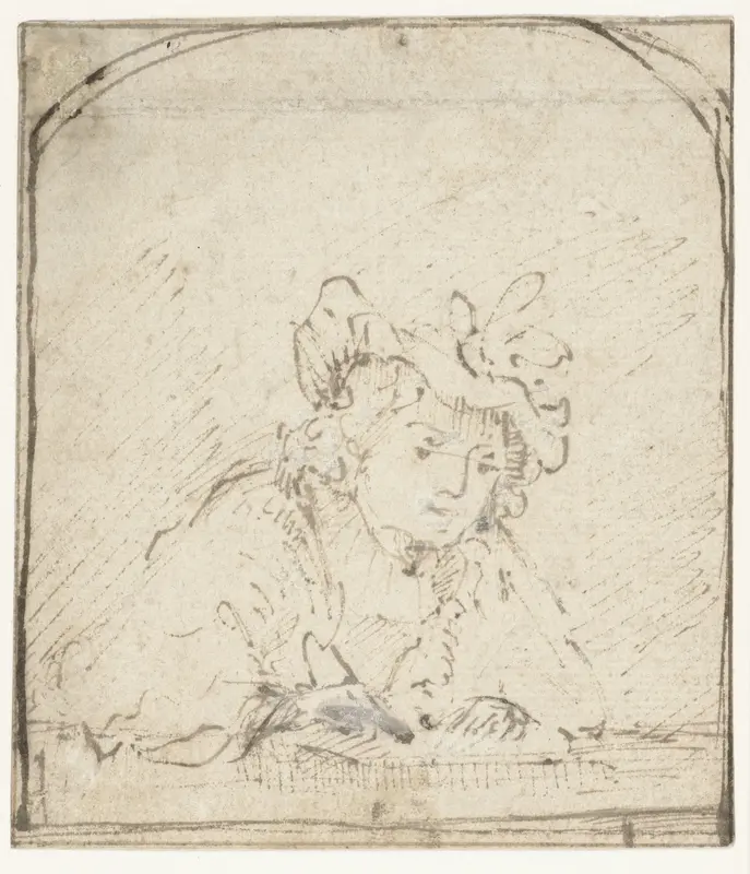 Tekenende jongeman achter tafel Wall Art by Aert de Gelder - High-Resolution Digital Print