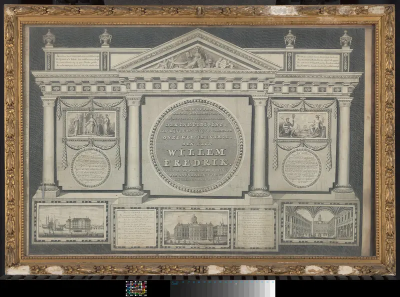 Tekening ter ere van de inhuldiging van Willem Frederik van Oranje Nassau Wall Art by Unknown - High-Resolution Digital Print