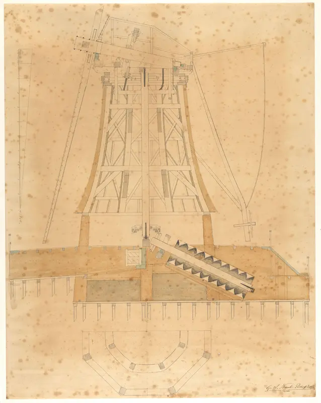 Tekening van een molen Wall Art by Unknown - High-Resolution Digital Print