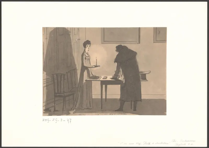Tekenles voor mevrouw Balk Wall Art by Christiaan Andriessen - High-Resolution Digital Print