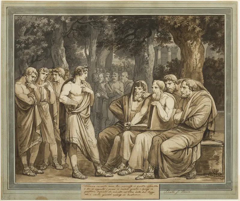 Telemachus Describes How He Was Admitted into the Assembly in Crete, from The Adventures of Telemachus, Book 5 Wall Art by Bartolomeo Pinelli - High-Resolution Digital Print