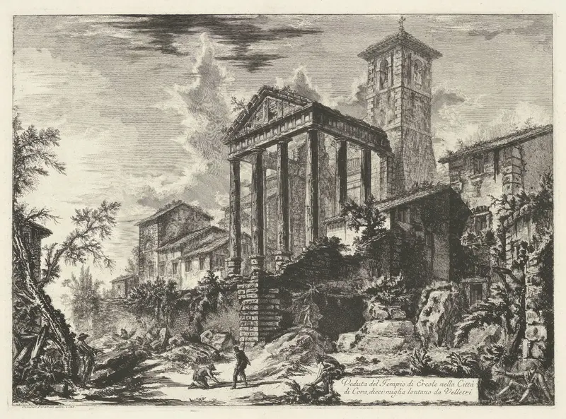 Tempel van Hercules te Cori Wall Art by Unknown - High-Resolution Digital Print