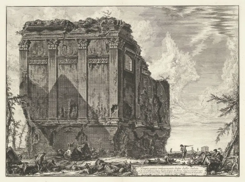 Tempel van Salus bij Rome Wall Art by Unknown - High-Resolution Digital Print