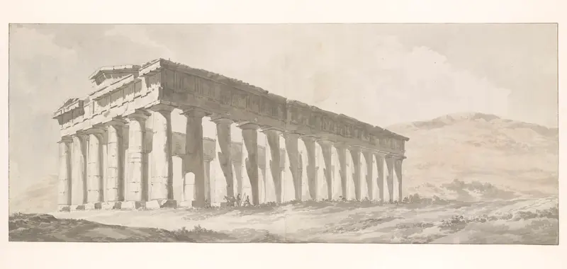 Tempel van Segesta op Sicilië Wall Art by Louis Ducros - High-Resolution Digital Print