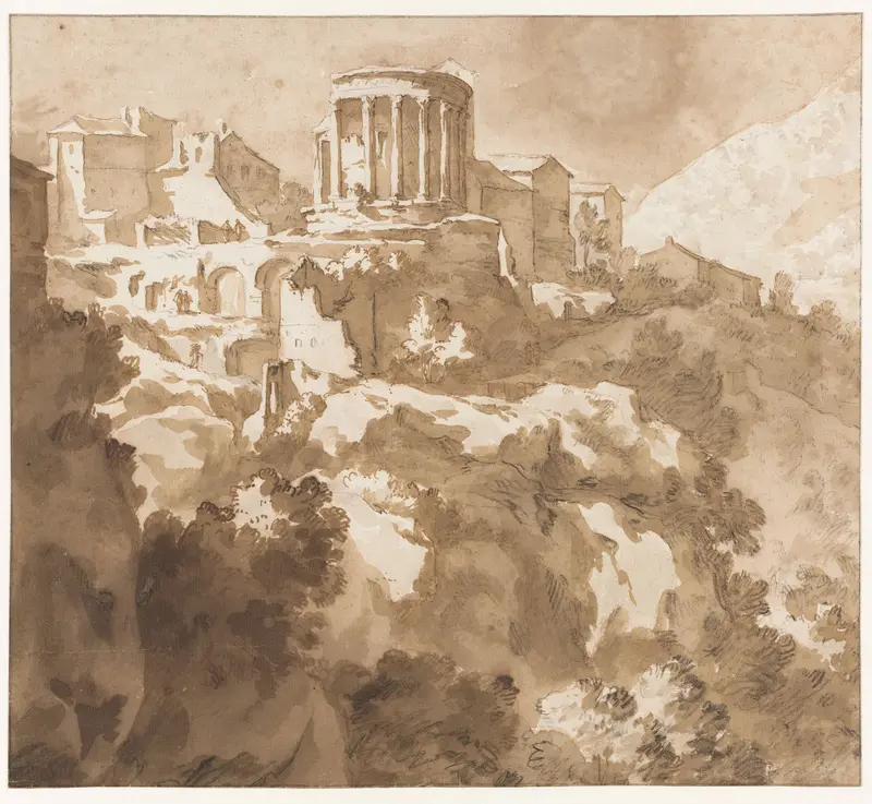 Tempel van Vesta in Tivoli Wall Art by Jan de Bisschop - High-Resolution Digital Print