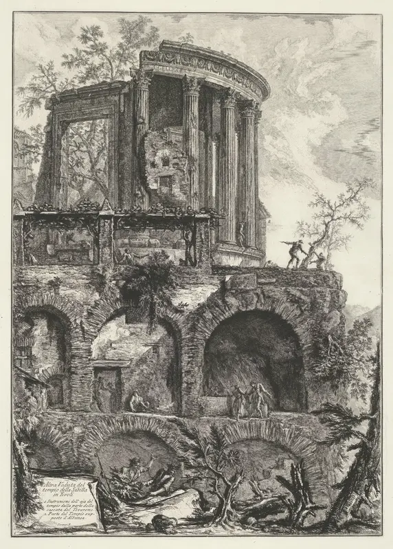 Tempel van Vesta te Tivoli Wall Art by Unknown - High-Resolution Digital Print