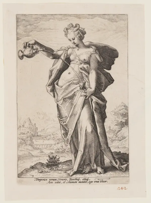 Temperance, from The Virtues Wall Art by Jacob Matham - High-Resolution Digital Print