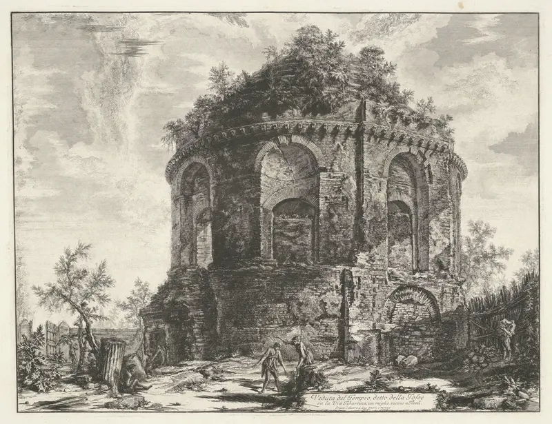 Tempio della Tosse bij Tivoli Wall Art by Unknown - High-Resolution Digital Print
