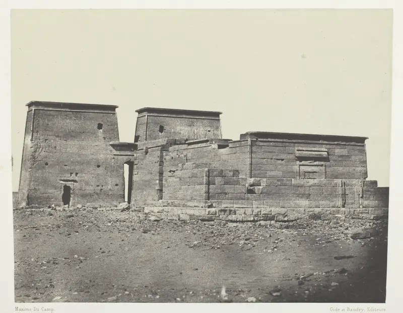 Temple De Dakkeh (Ancienne Pselcis); Nubie, plate 94 from the album "Egypte, Nubie, Palestine et Syrie" (1852)