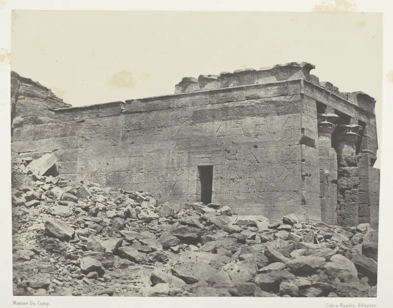 Temple De Dandour (Ancienne Tantour), Dédié à La Triade Osiris-Isis-Horus; Nubie, plate 93 from the album "Egypte, Nubie, Palestine et Syrie" (1852)