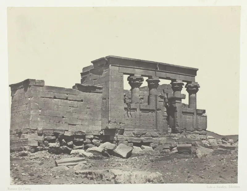 Temple de Débôd, Parembole de l'Itinéraire d'Antonin; Nubie, plate 86 from the album "Egypte, Nubie, Palestine et Syrie" (1852)